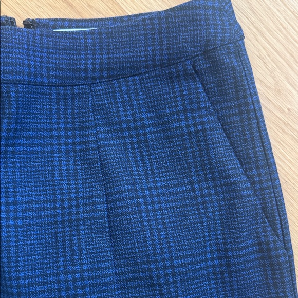 Lovers + Friends Navy Plaid Blue Black Pants Trousers High Waist Small - Picture 4 of 10